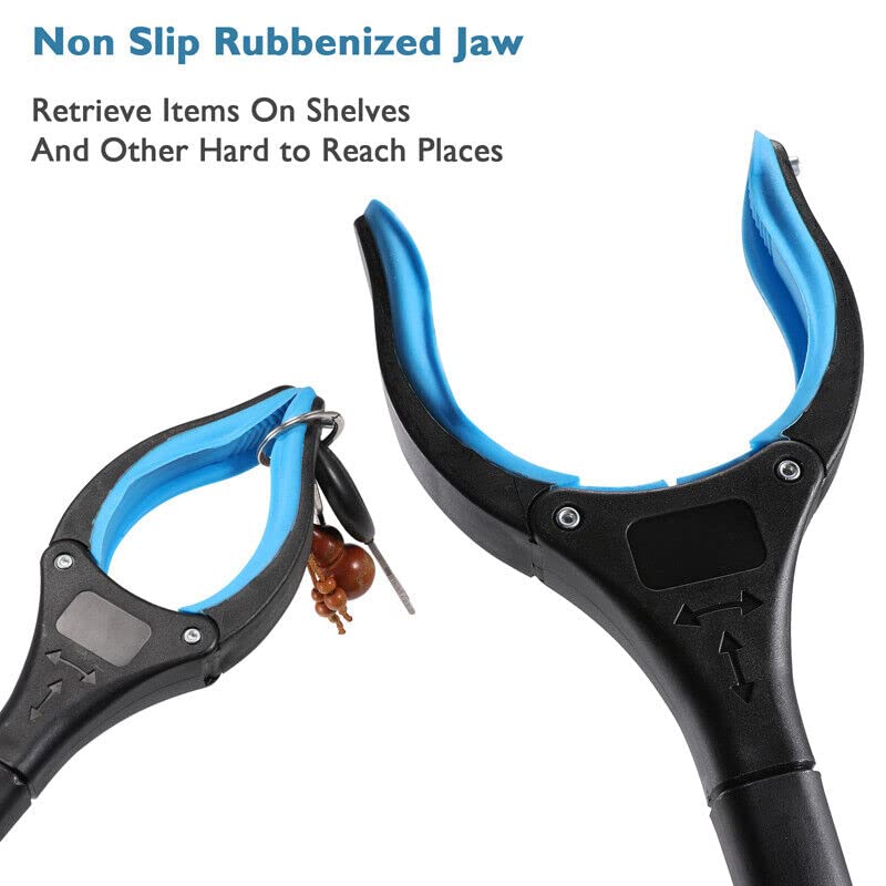 2-Pack 32"Grabber Reacher Tool,360°Rotating Anti-Slip Jaw,Trash Claw Grabber Tool