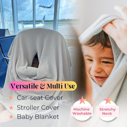 Gold Mamas Breathable Nursing Cover for Breastfeeding - color: Blue