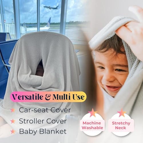 Gold Mamas Breathable Nursing Cover for Breastfeeding - color: TrueGray