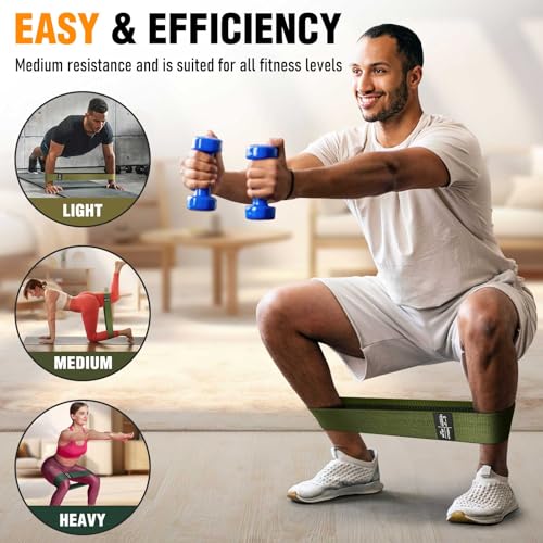 Fabric Resistance Bands for Working Out - color: Green