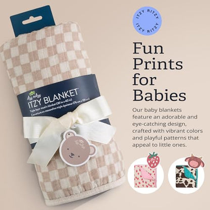 Itzy Ritzy Baby Blanket, Soft Cotton Muslin Multi-Use Blanket, Checkerboard - color: Checkerboard