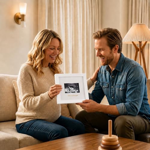 KINLINK Baby Sonogram Picture Frame, Ultrasound Picture Frame White - color: White, size: 6x6