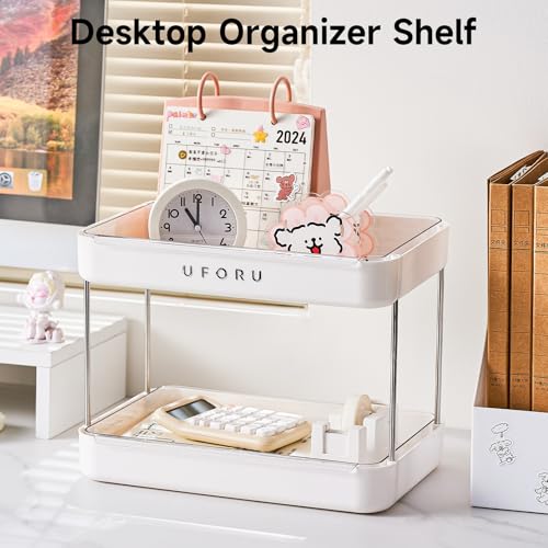 UFORU Countertop Coffee Station Organizer,Cup Rack,Mug & Wine Glass Holder - color: White