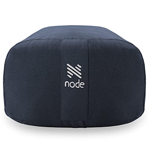 Yoga Meditation Cushion, 25" x 12" Rectangular Bolster with Organic Cotton Cover - color: Midnight Blue