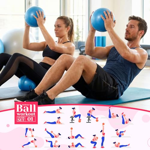Sotiff 20 Pcs Small Pilates Ball Bulk 9 Inch Mini Yoga Ball - color: Solid Blue