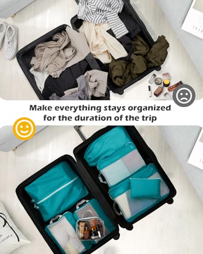 Gonex Compression Packing Cubes for Travel, Mesh Bags Luggage Organizers