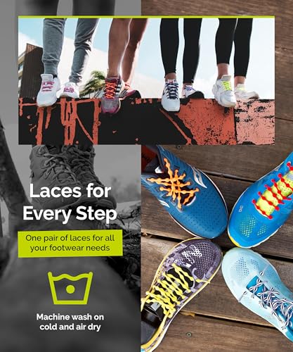 Caterpy RUN No-Tie Elastic Shoelaces for Adults & Kids - color: 03) Ghost Gray, size: Standard: 30in (5-7 holes)