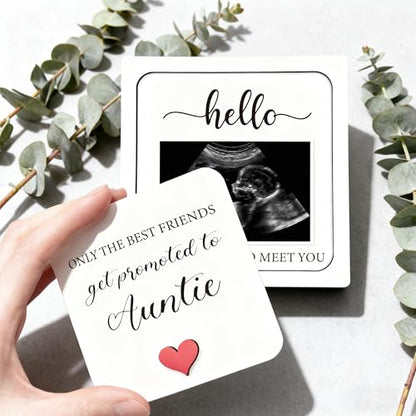 Pregnancy Announcement Gift For Aunt, Ultrasound Frame Commemorative Box - color: white26