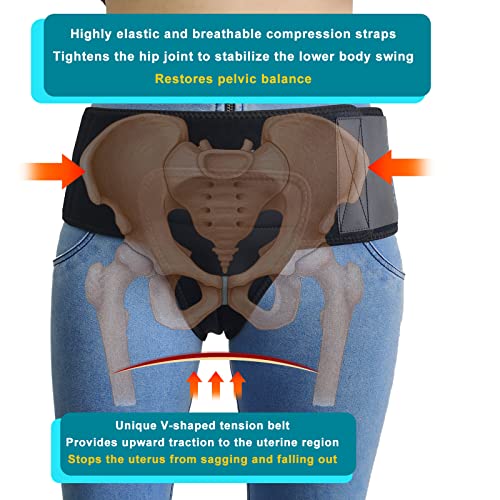Pelvic Support Belt Uterus Support Belt Women's Brace for Treating Dropped Bladder, Uterine Prolapse, Vulvar Varicosities, Postpartum and Symphysis Pubis Dysfunction - size: Large