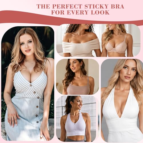 Double Sided Sticky Push Up Bra Inserts，Reusable Invisible Sticky Bra Pads for Dresses and Bikinis - size: Large