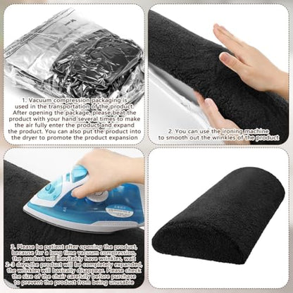 Wesiti Recliner Leg Rest Cushion Footrest Pillow Elevate Feet, Black - color: Black
