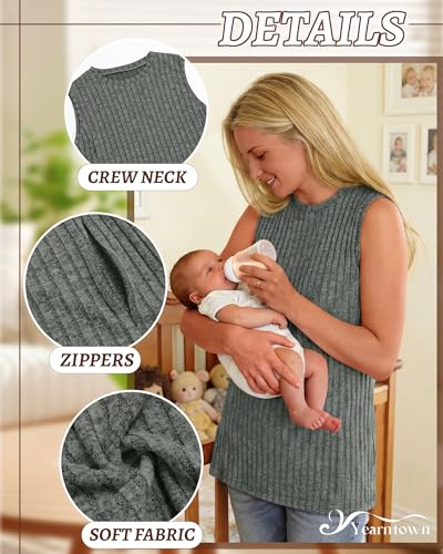 3 Pack Women's Nursing Tank Tops - color: Army Green, Coffee, Black, size: X-Large