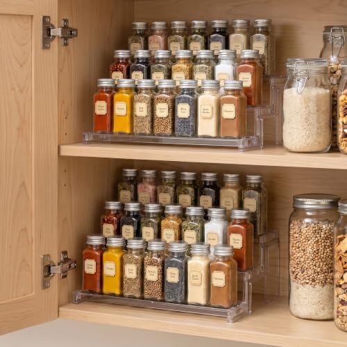 Lifewit 14″ Spice Rack, Perfume Cologne Stand, Tool-Free Assembly, 2 Pcs - color: Clear, size: 14″3-Tier,2 pc