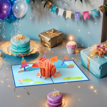 Capybara Pop Up Card, Pop Up Birthday Card, Anniversary, Friendship. - style: Capybara Birthday