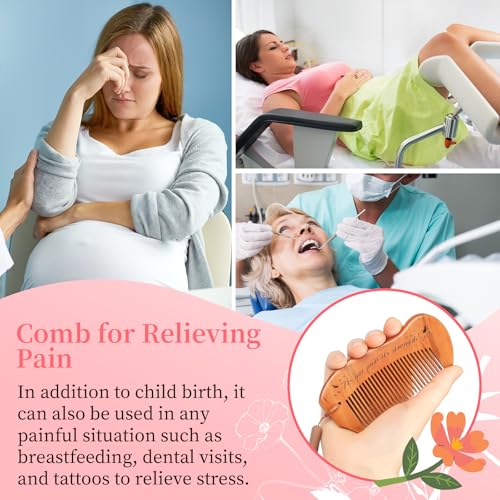 Labor Comb for Pregnancy - Wooden Birthing Essential and New Mom Gift - color: 1 Pack-Fish