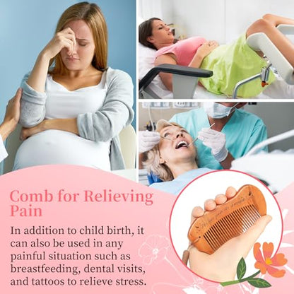 Labor Comb for Pregnancy - Wooden Birthing Essential and New Mom Gift - color: 1 Pack-Fish