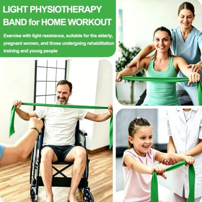 Long Resistance Bands for Working Out, Physical Therapy, Yoga & Pilates - color: Green
