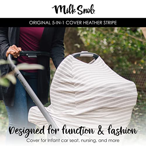 Milk Snob Original 5-in-1 Baby Nursing & Carseat Cover (Heather Grey)