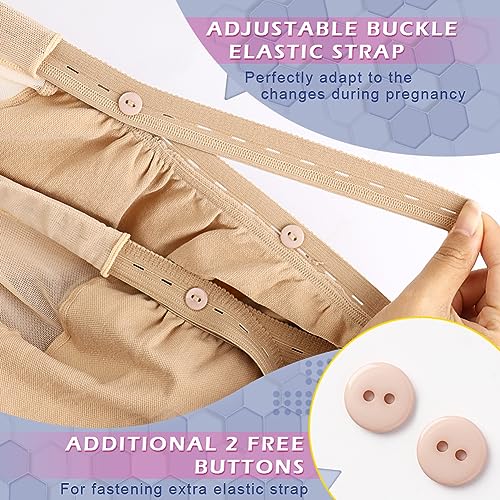 beister Maternity Compression Tights, 20-30 mmHg Footless High-Waist - color: Beige, size: Small