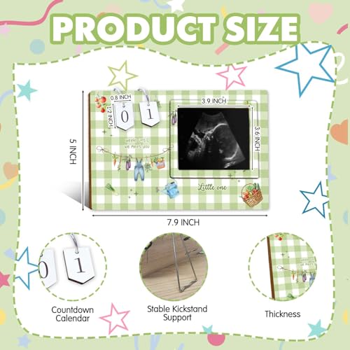 Locally Grown Baby Shower Decorations,Baby Ultrasound Photo Frame,Sonogram Picture Frame with Pregnancy Countdown Weeks,Perfect Gifts for Nature Loving Expecting Parents,Gender Reveal Decor - size: Locally Grown