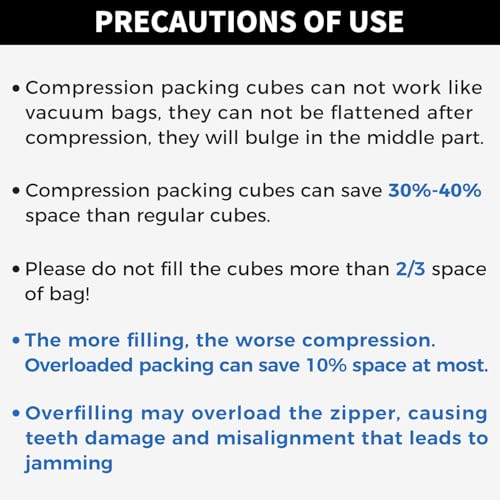 BAGAIL 4 Set/6 Set/8 Set Compression Packing Cubes Travel Accessories Expandable Packing Organizers (Square Mesh, 06-Black) - color: 06-Black, style: Square Mesh
