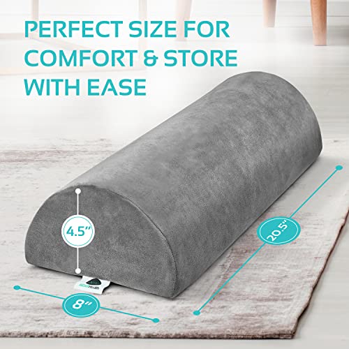 Large Half Moon Bolster Pillow for Legs - Knee Pillow for Back Sleeping - style: Knee Half Moon