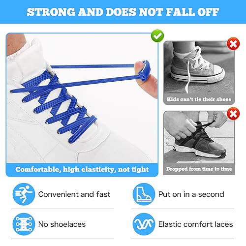 Neo-wows No Tie Shoelaces Elastic Laces for Kids Adults Athletic Sneakers - color: Pink