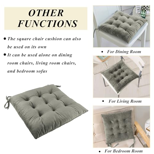 Rocking Chair Cushions High Back and Seat Cushion Grey - color: Grey