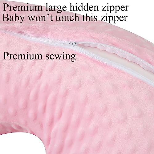Dot Nursing Pillow Cover Set 2 Pack Compatible with Boppy Pillow - color: White & Pink