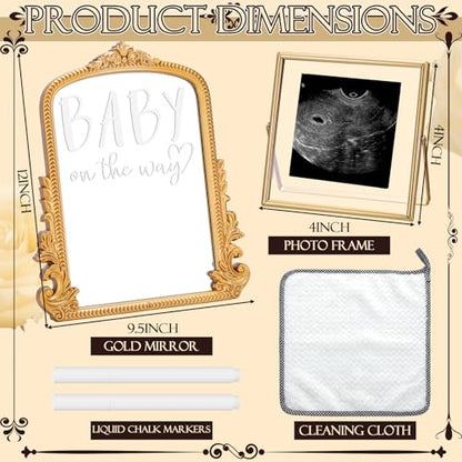 Novabright Vintage Frame Pregnancy Announcement Set