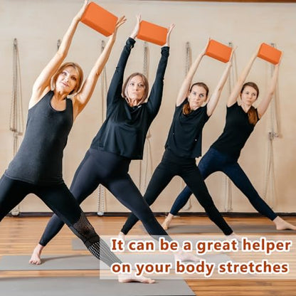 Honoson 20 Pcs Foam Yoga Blocks Bulk 9x6x3'' High Density - color: Orange