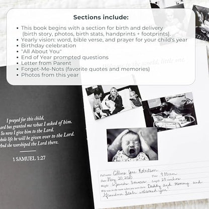 Duncan & Stone Dear Son Boy Mom Baby Memory Book Journal, Blue, 230pg - color: Blue