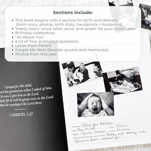 Duncan & Stone Dear Son Boy Mom Baby Memory Book Journal, Cream, 230pg - color: Cream