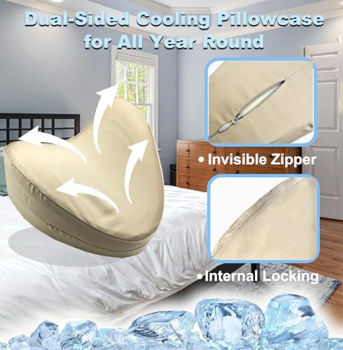 Satin Knee Pillowcase for Contour Legacy Knee Pillow (Champagne) - color: Champagne