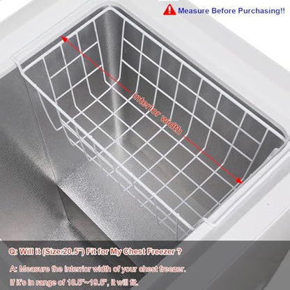 Chest Freezer Organizer Bins 20.5in Metal Wire Baskets - size: 20.5 inch