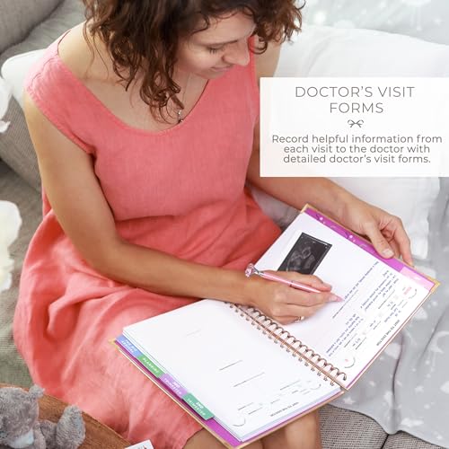 Clever Fox Pregnancy Journal, Expecting First Time Mom Planner Pearl - color: Pearl, size: 9" x 10.5" SonoFrame Edition