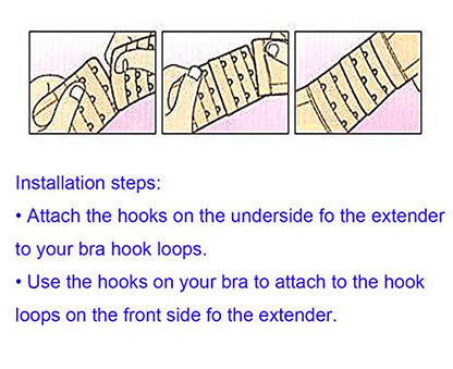 Tamlien Bra Extender 2 Hook/3 Hook/4 Hook/5 Hook, Soft and Comfortable Bra Extension - color: Bra Extender 4 Hooks-skin Color-6