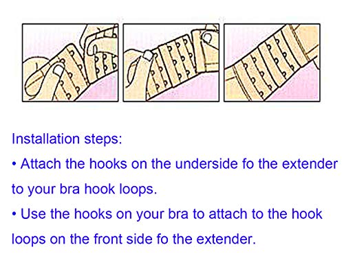 Tamlien Bra Extender 2 Hook/3 Hook/4 Hook/5 Hook, Soft and Comfortable Bra Extension - color: Bra Extender 5 Hooks-skin Color-4