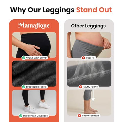 Maternity Leggings for Women Over The Belly Support Ultra Soft Pregnant Woman Yoga Pregnancy Pants - size: Medium