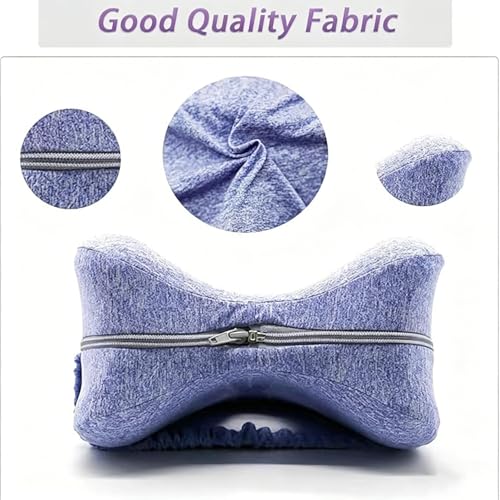 Knee Alignment Pillow, Leg Pillow for Side Sleeping, Memory Foam Hip Knee Alignment Pillow with Adjustable Strap for Relieving Leg, Back, Knee Pain (Charcoal Gray)
