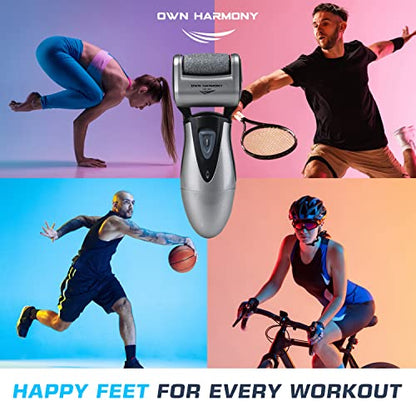 Own Harmony Electric Callus Remover - Rechargeable Foot File Pedicure Tool - color: Gray