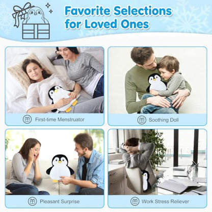 SuzziPad Penguin Microwavable Heating Pad Plush, 8.3" X 10.6", 1.5 Lb - style: Penguin