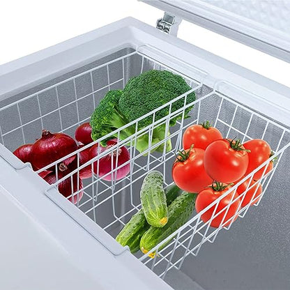 Chest Freezer Organizer Bins 16.5in Metal Wire Baskets - size: 16.5 inch