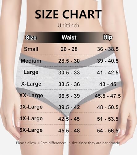 ASIMOON Women's Cotton Underwear Mid Waisted Ladies Panties Soft Breathable Full Coverage Briefs 5 Pack - color: Multicolor, 10pack, size: Small