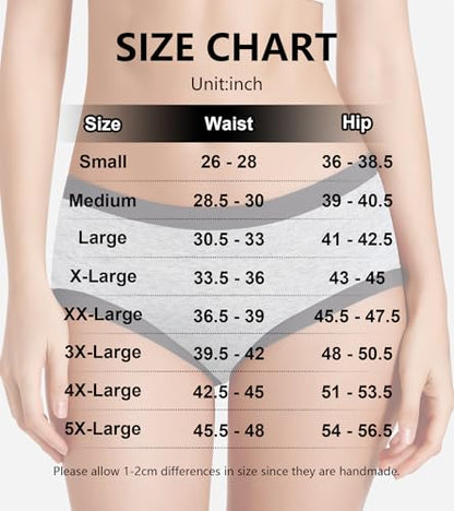 ASIMOON Women's Cotton Underwear Mid Waisted Ladies Panties Soft Breathable Full Coverage Briefs 5 Pack - color: Multicolor, 10pack, size: Large