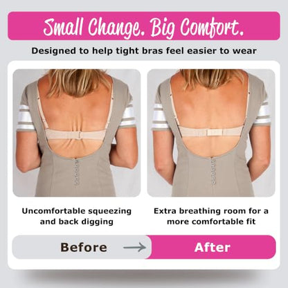 Brah! Extender: 2 & 3 Hook Bra Extenders Strap, White/Beige/Black for Women - color: 3-hook Black, White, Beige