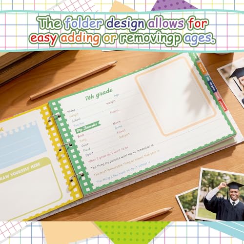 ReliThick First and Last Day of School Memory Book,White Patchwork - style: White Patchwork