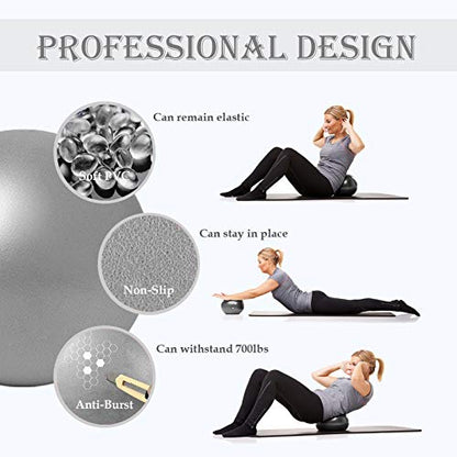 Soft Pilates Yoga Ball, Small Exercise Ball, Mini Rubber Workout Equipment
