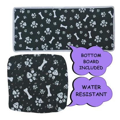 NGIL Work Tote Bag with Exterior Pockets - color: Ngil Zip-printed Paws-black