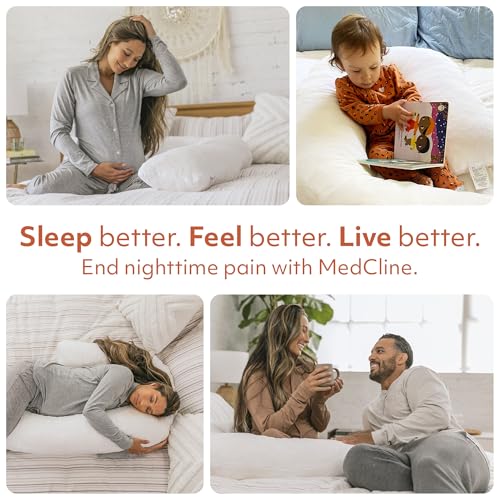 MedCline J-Shaped Therapeutic Full Length Body Pillow for Side Sleepers - size: Therapeutic